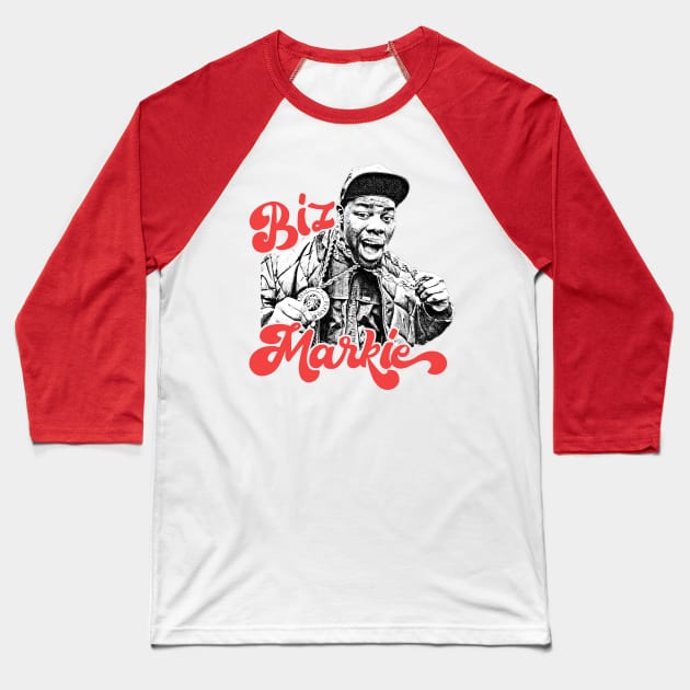 Biz Markie /\/\/ Original Old Skool Hip Hop Design Baseball T-Shirt by DankFutura